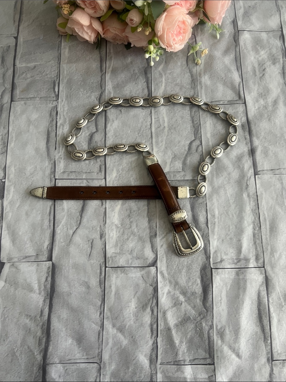 VINTAGE 90’s BRIGHTON DANTY BELT SIZE LARGE VINTAGE SIZE - Picture 2 of 5